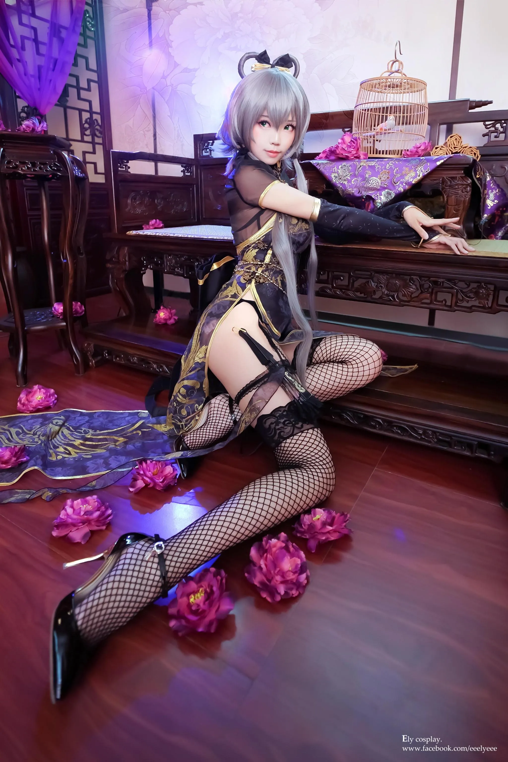 ElyEE子 – NO.55 天依-金丝雀旗袍 [13P]插图